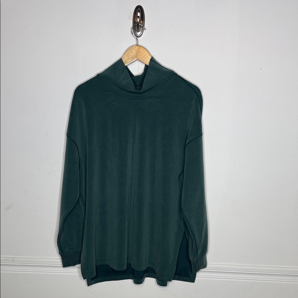 Lululemon Softstream Funnel Neck Long Pullover. Dark Green. XL/XXL.